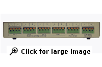 Back Panel Picture Of The 5-Port Professional Loud Speaker Selector Amplifier Routing Switch